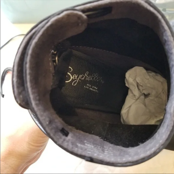 Seychelles Triple Threat ankle boots open toe 7.5 - Picture 5 of 5